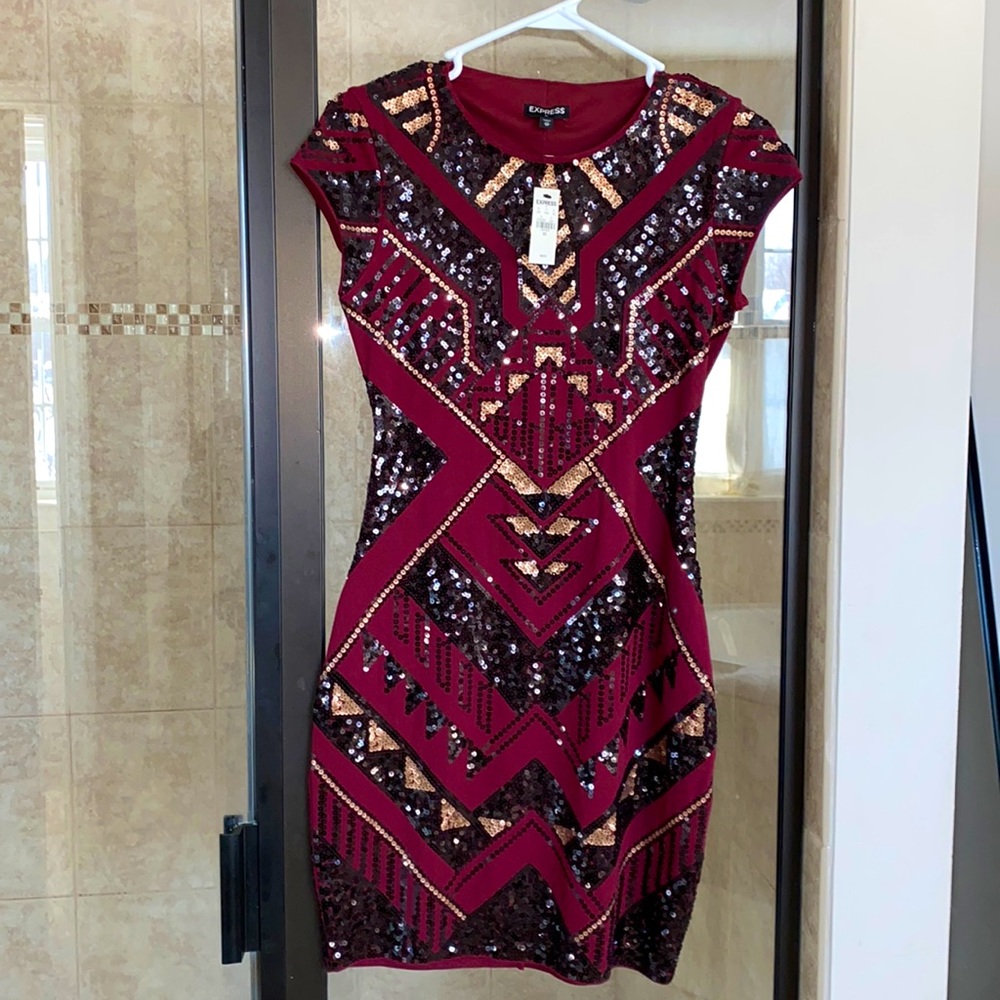 NWT sexy sequin fitted dress
